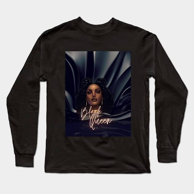 black queen Long Sleeve T-Shirt by Sazzy's